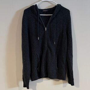 Quince Dark Gray Zip-Up Sweatshirt
